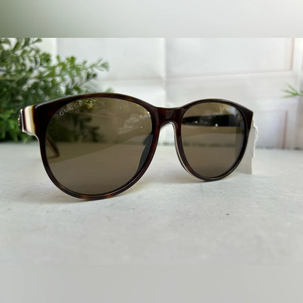 NEW GUCCI women GGO271S 002 Havana Tortoise Sunglasses 55-16-145mm NEW